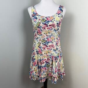 Free People Floral Sleeveless Skater Dress Feminine Size 4